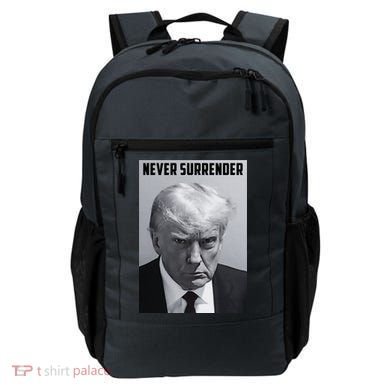 Never Surrender Donald Trump Mugshot Backpack