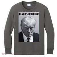 Never Surrender Donald Trump Mugshot Kids Long Sleeve Shirt thumb 0