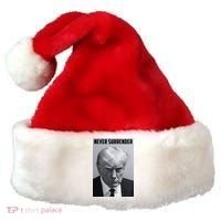 Never Surrender Donald Trump Mugshot Santa Hat thumb 0