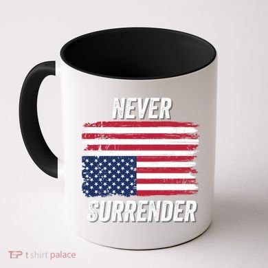 Never Surrender Distressed Usa Flag Save Our Republic Usa Under Distress Coffee Mug