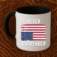 Never Surrender Distressed Usa Flag Save Our Republic Usa Under Distress Coffee Mug thumb 2