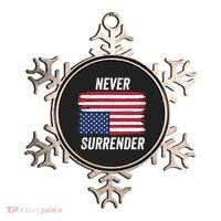 Never Surrender Distressed Usa Flag Save Our Republic Usa Under Distress Ornament thumb 0