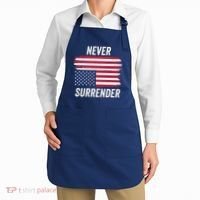 Never Surrender Distressed Usa Flag Save Our Republic Usa Under Distress Apron thumb 2