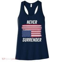 Never Surrender Distressed Usa Flag Save Our Republic Usa Under Distress Women's Tank Top thumb 0