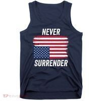 Never Surrender Distressed Usa Flag Save Our Republic Usa Under Distress Tank Top thumb 0