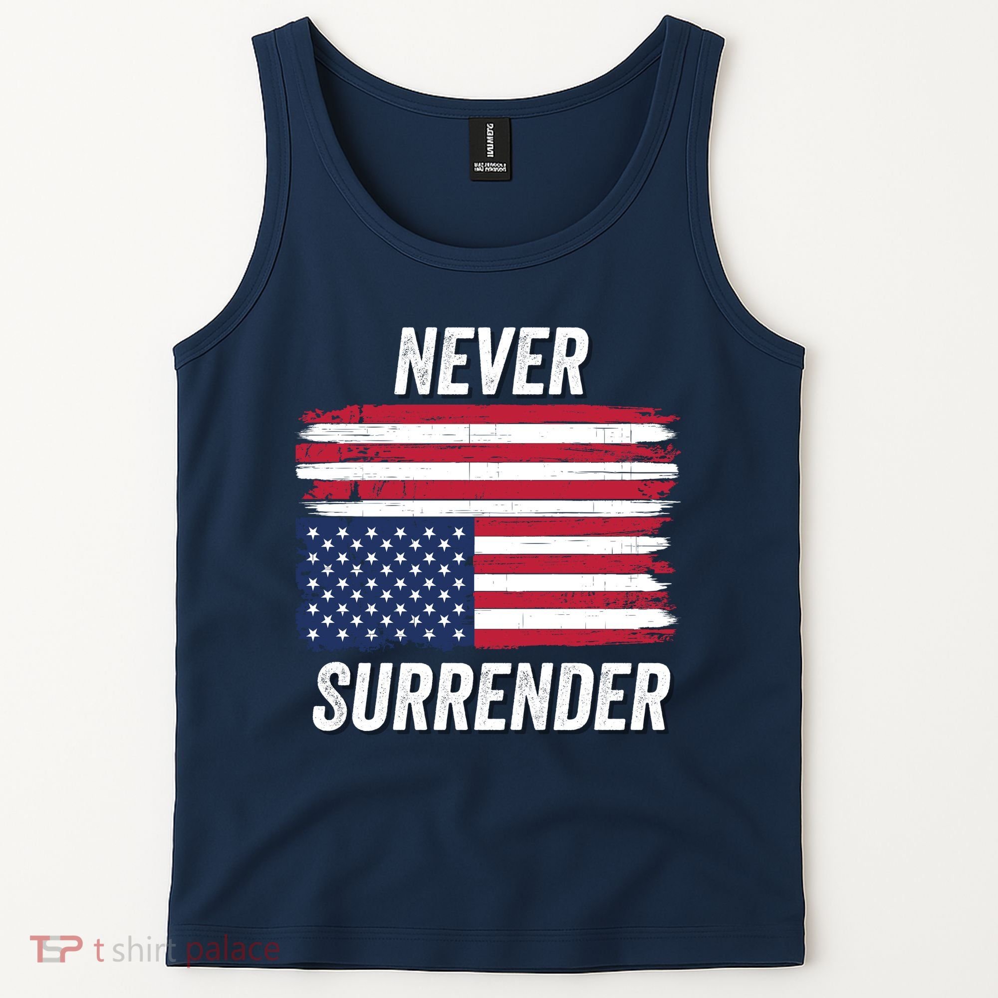 Never Surrender Distressed Usa Flag Save Our Republic Usa Under Distress Tank Top