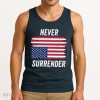 Never Surrender Distressed Usa Flag Save Our Republic Usa Under Distress Tank Top thumb 3