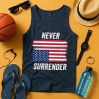 Never Surrender Distressed Usa Flag Save Our Republic Usa Under Distress Tank Top thumb 4