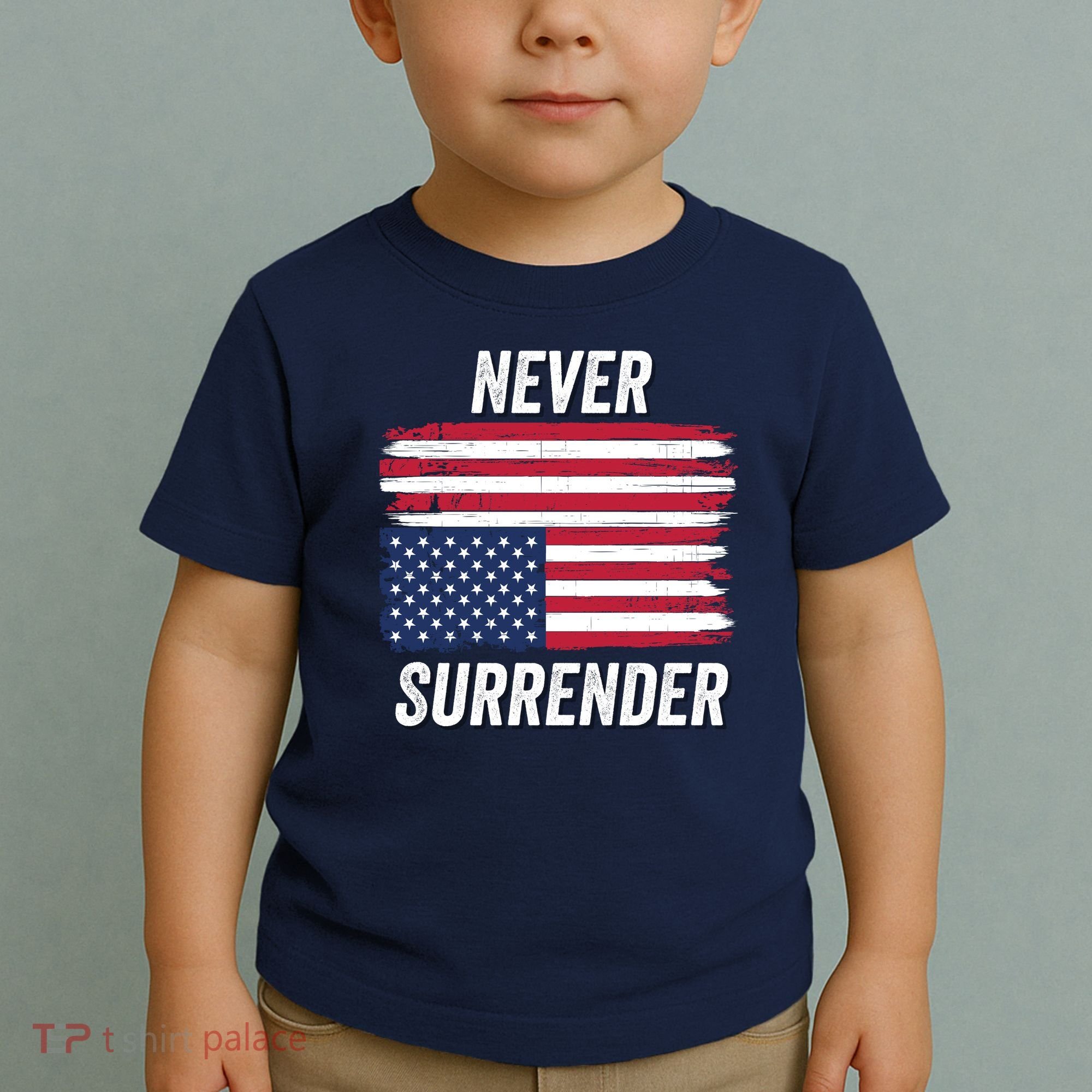 Never Surrender Distressed Usa Flag Save Our Republic Usa Under Distress Toddler T-Shirt