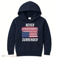 Never Surrender Distressed Usa Flag Save Our Republic Usa Under Distress Kids Hoodie thumb 0