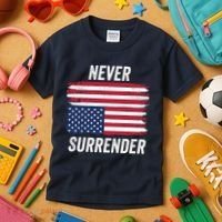 Never Surrender Distressed Usa Flag Save Our Republic Usa Under Distress Kids T-Shirt thumb 3