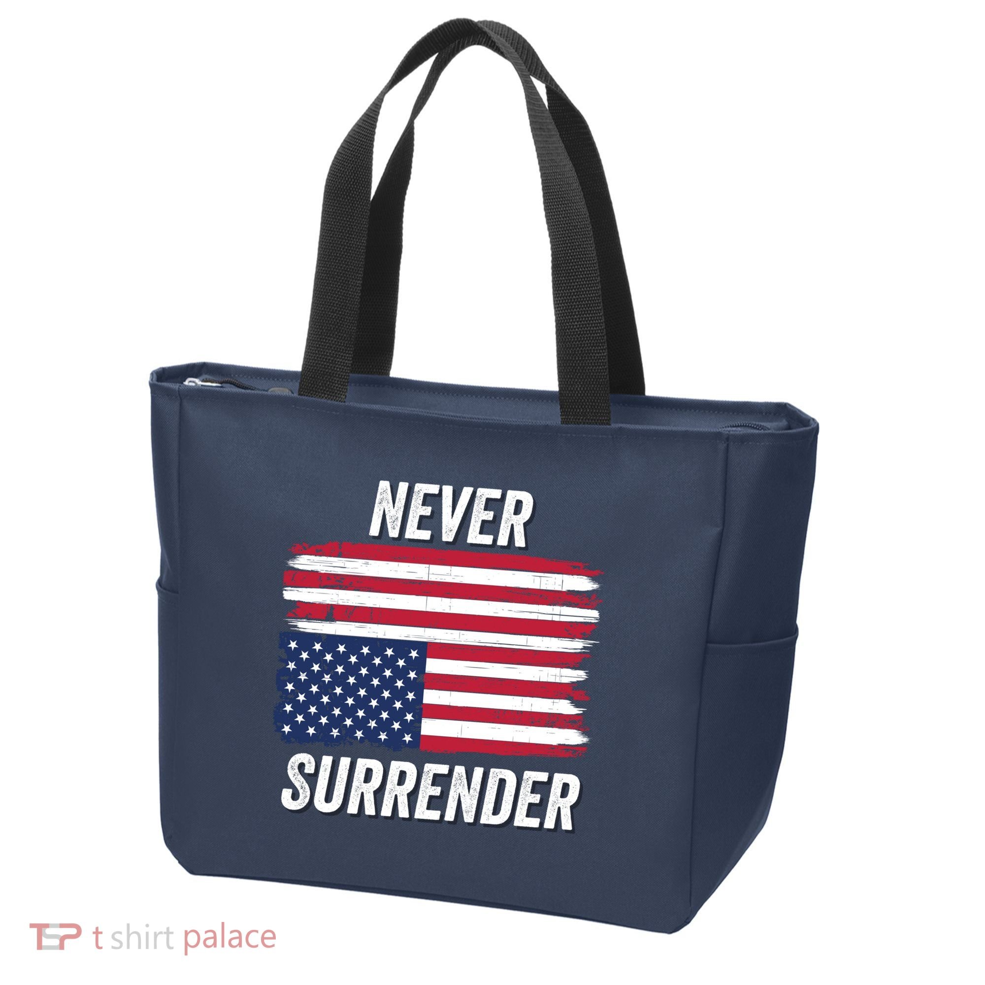 Never Surrender Distressed Usa Flag Save Our Republic Usa Under Distress Tote Bag