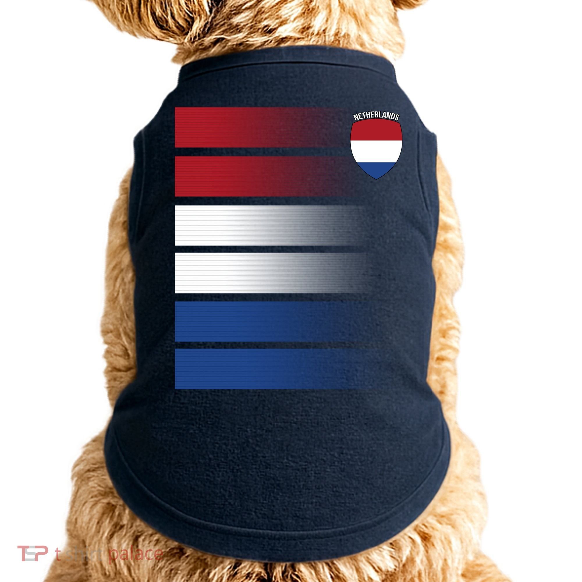 Netherlands Soccer Fan Team Jersey Doggie Tank