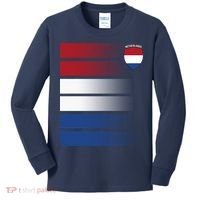 Netherlands Soccer Fan Team Jersey Kids Long Sleeve Shirt thumb 0