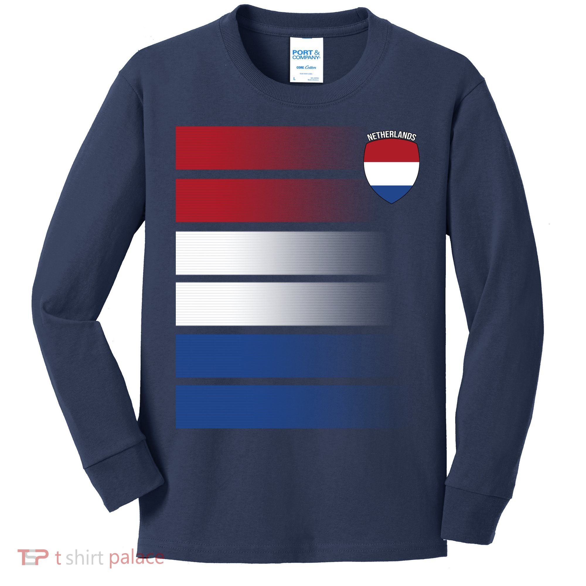 Netherlands Soccer Fan Team Jersey Kids Long Sleeve Shirt