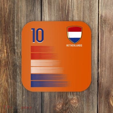 Netherlands Soccer Fans Jersey Dutch Flag Football Lovers Coaster