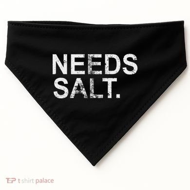 Needs Salt Funny Cooking Chef USA-Made Doggie Bandana