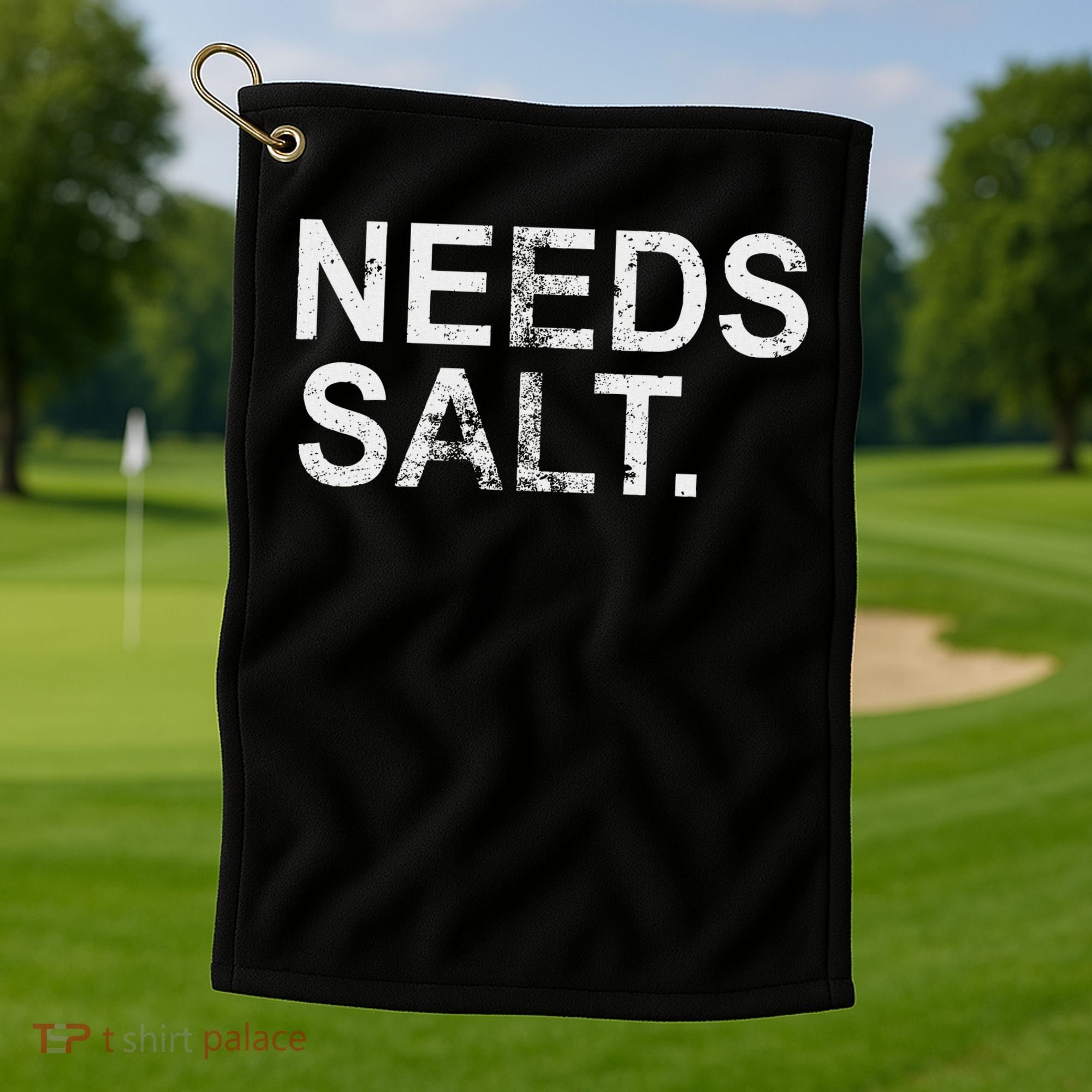 Needs Salt Funny Cooking Chef Golf Towel