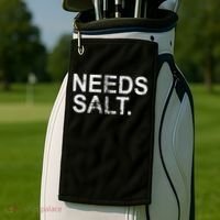 Needs Salt Funny Cooking Chef Golf Towel thumb 2