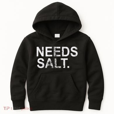 Needs Salt Funny Cooking Chef Kids Hoodie