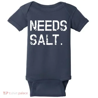 Needs Salt Funny Cooking Chef Gift Baby Bodysuit