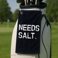 Needs Salt Funny Cooking Chef Gift Golf Towel thumb 2