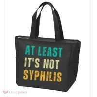 Not Syphilis Funny Post Surgery Gag Gifts Get Well Soon Gift Tote Bag thumb 3