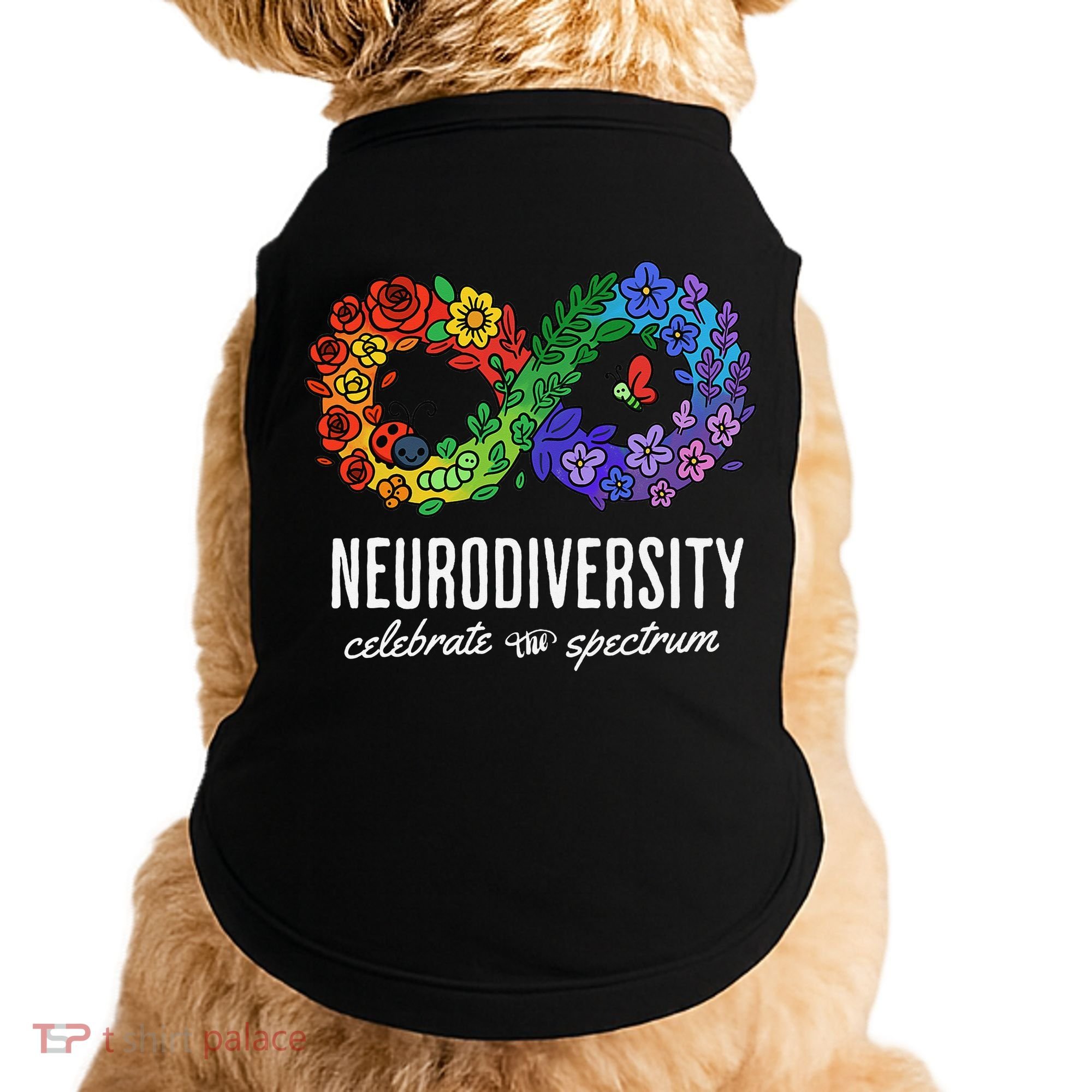 Neurodiversity Spectrum Floral Infinity Autism Awareness Doggie Tank