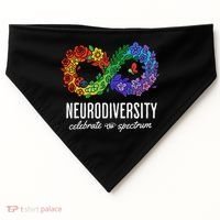 Neurodiversity Spectrum Floral Infinity Autism Awareness USA-Made Doggie Bandana thumb 0