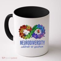 Neurodiversity Spectrum Floral Infinity Autism Awareness Coffee Mug thumb 0