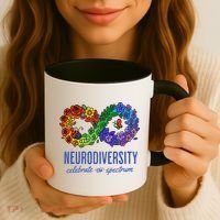 Neurodiversity Spectrum Floral Infinity Autism Awareness Coffee Mug thumb 3