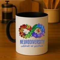 Neurodiversity Spectrum Floral Infinity Autism Awareness Coffee Mug thumb 4