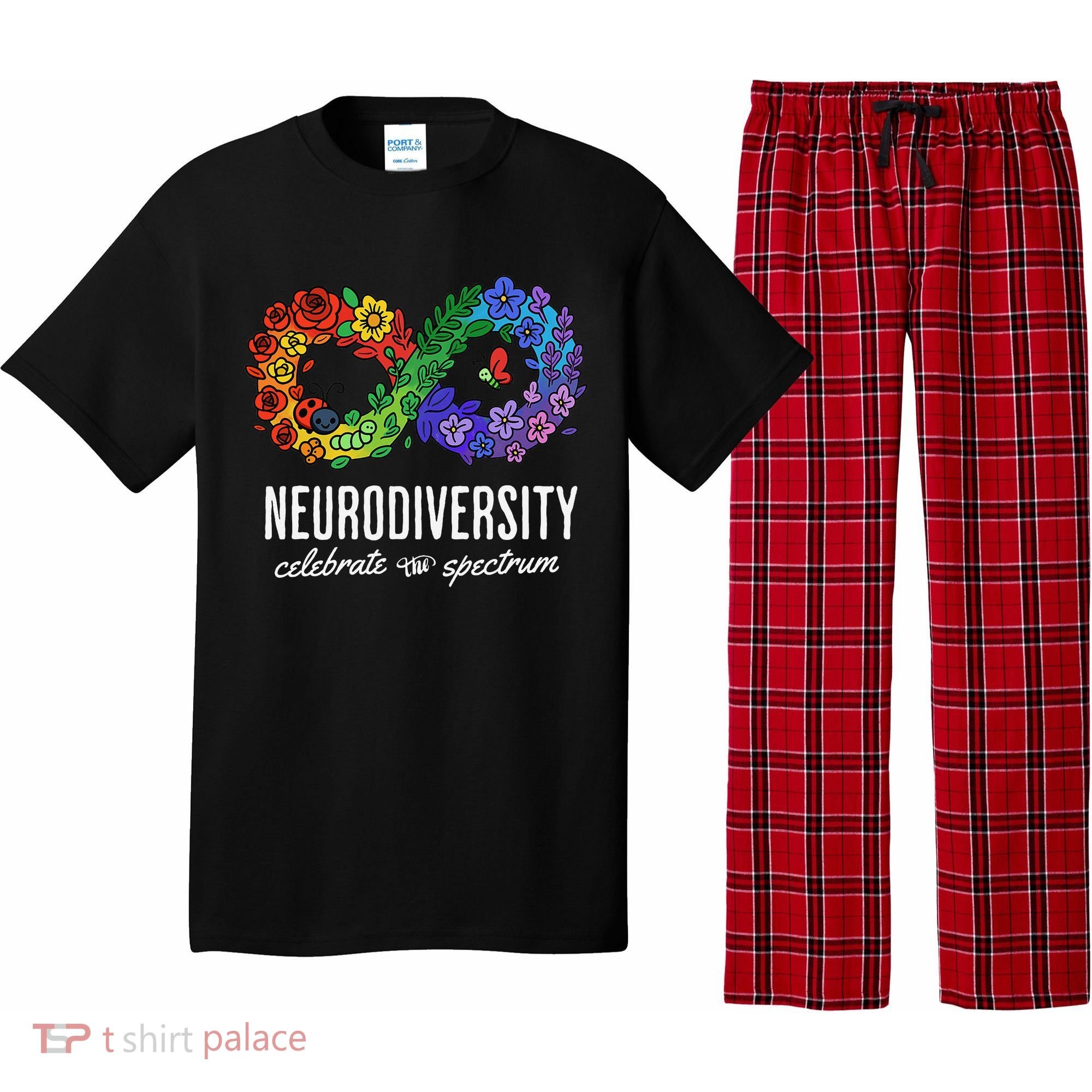 Neurodiversity Spectrum Floral Infinity Autism Awareness Pajama Set