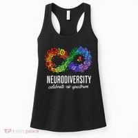 Neurodiversity Spectrum Floral Infinity Autism Awareness Women's Tank Top thumb 0