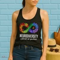 Neurodiversity Spectrum Floral Infinity Autism Awareness Women's Tank Top thumb 2