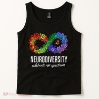 Neurodiversity Spectrum Floral Infinity Autism Awareness Tank Top thumb 2