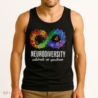 Neurodiversity Spectrum Floral Infinity Autism Awareness Tank Top thumb 3