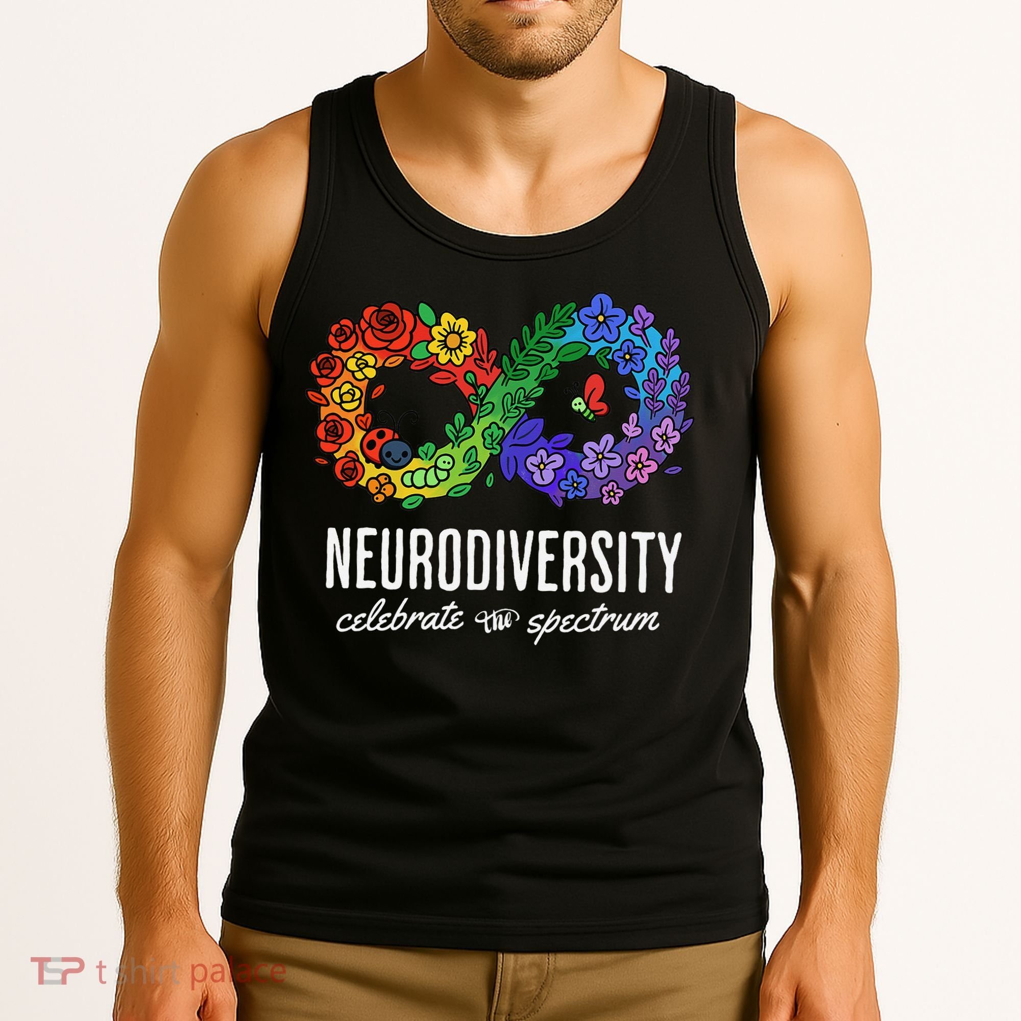 Neurodiversity Spectrum Floral Infinity Autism Awareness Tank Top