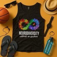 Neurodiversity Spectrum Floral Infinity Autism Awareness Tank Top thumb 4