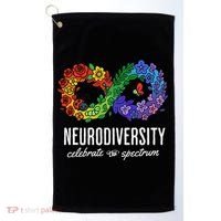 Neurodiversity Spectrum Floral Infinity Autism Awareness Golf Towel thumb 0
