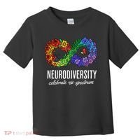 Neurodiversity Spectrum Floral Infinity Autism Awareness Toddler T-Shirt thumb 0