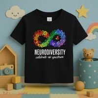 Neurodiversity Spectrum Floral Infinity Autism Awareness Toddler T-Shirt thumb 3