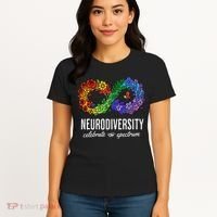 Neurodiversity Spectrum Floral Infinity Autism Awareness Women's T-Shirt thumb 4