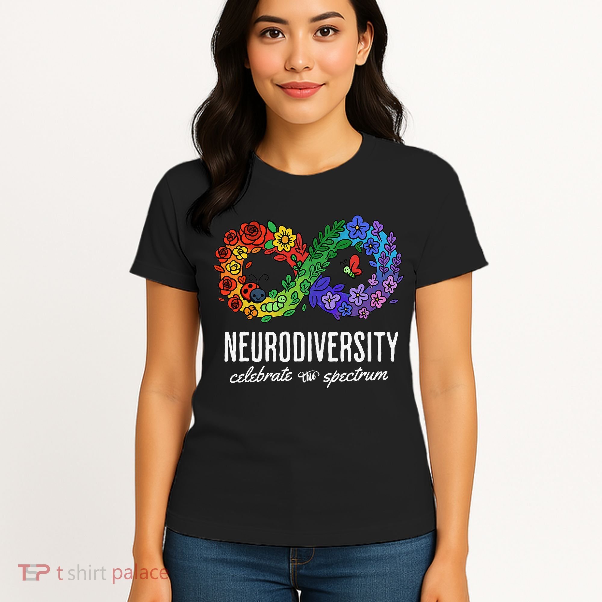 Neurodiversity Spectrum Floral Infinity Autism Awareness Women's T-Shirt