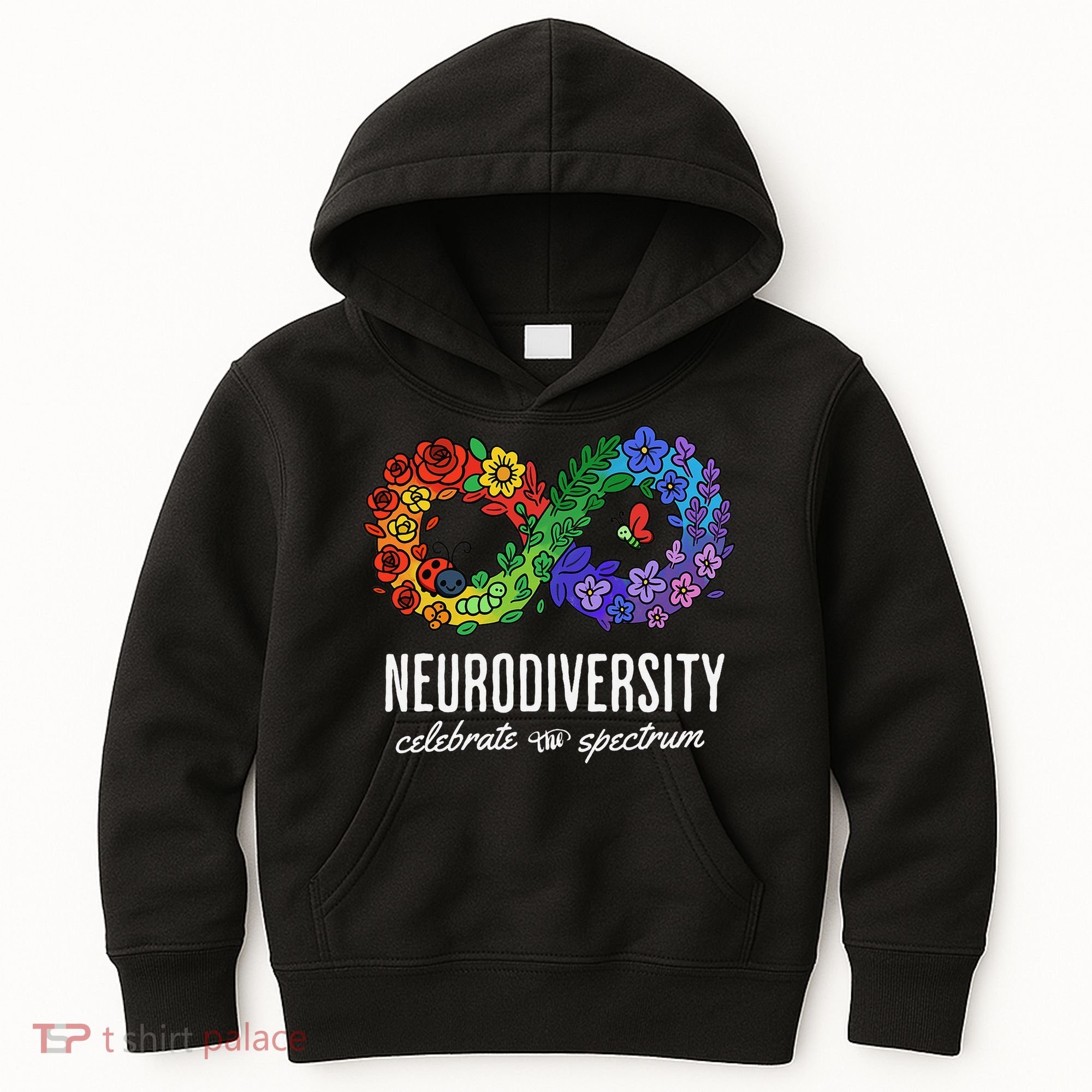 Neurodiversity Spectrum Floral Infinity Autism Awareness Kids Hoodie