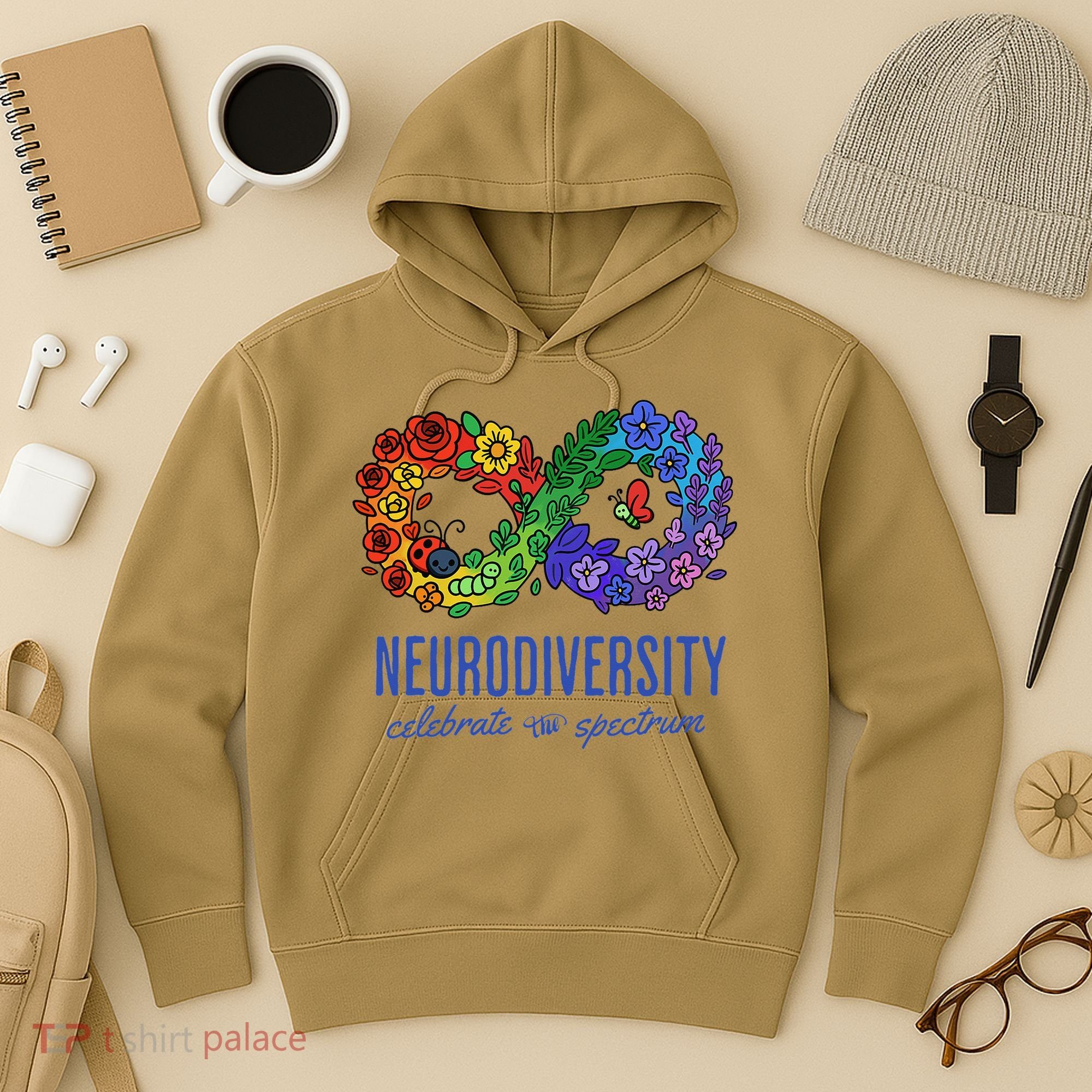 Neurodiversity Spectrum Floral Infinity Autism Awareness Hoodie