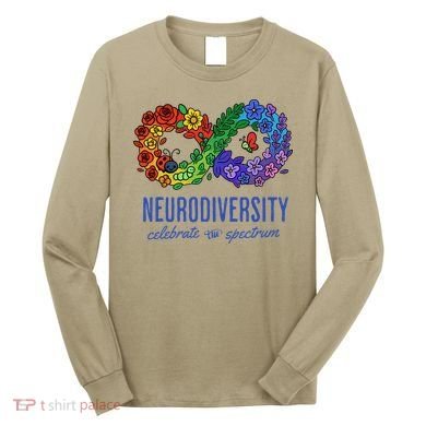 Neurodiversity Spectrum Floral Infinity Autism Awareness Long Sleeve Shirt