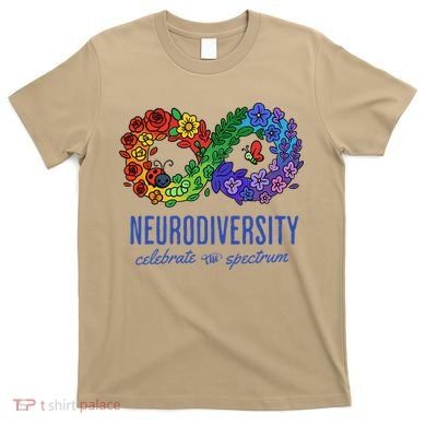 Neurodiversity Spectrum Floral Infinity Autism Awareness T-Shirt