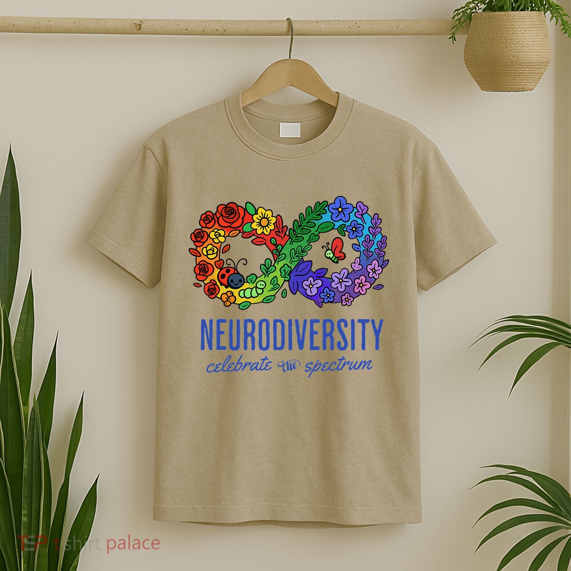 Neurodiversity Spectrum Floral Infinity Autism Awareness T-Shirt