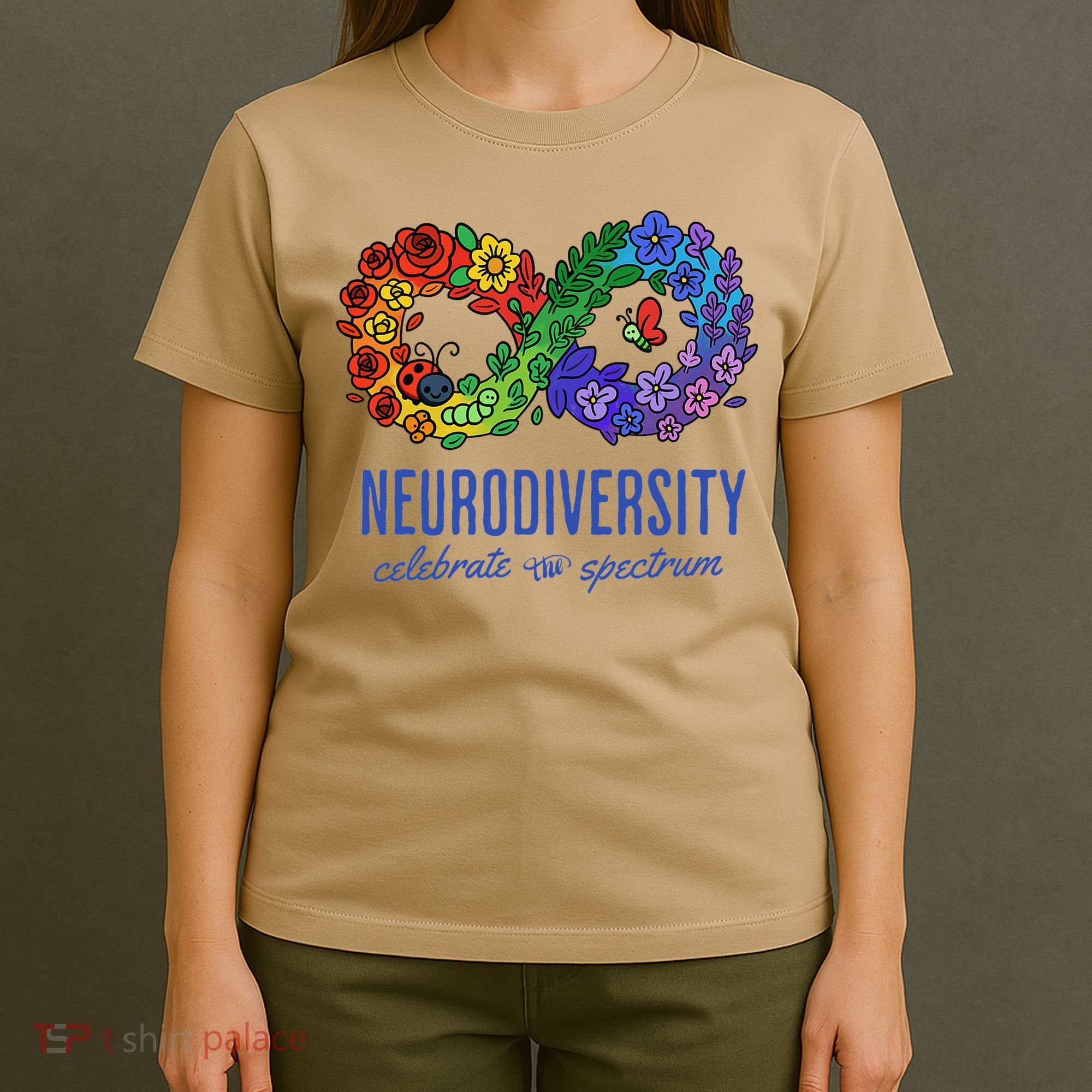 Neurodiversity Spectrum Floral Infinity Autism Awareness T-Shirt